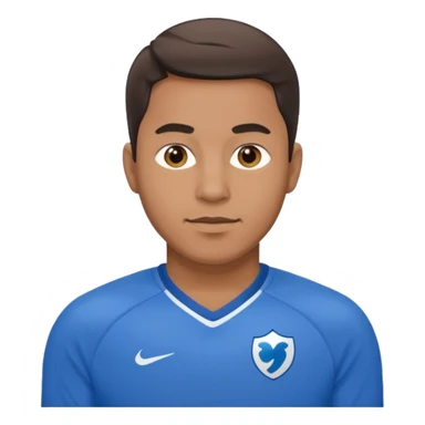 man with blue jersey sticker