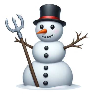 murderous snowman  sticker