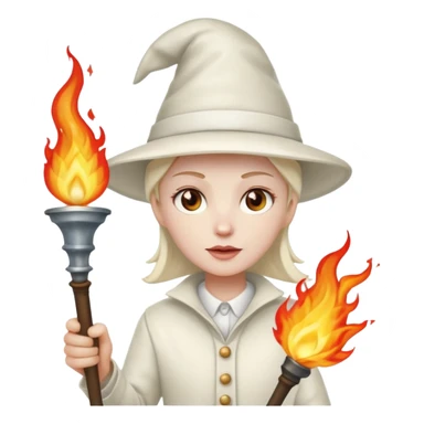 A kkk member with a torch and pointy hat sticker