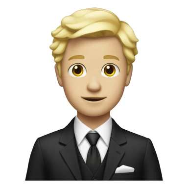 blonde boy in formal attire sticker