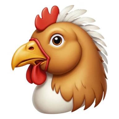 Chicken with horse head  sticker