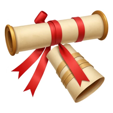 rolled diploma emoji sticker