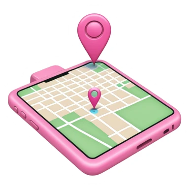 mix pink of a big gps map of the lines sticker