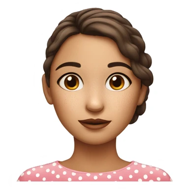 Girl with dots from cheekbones to nose on both sides of face sticker