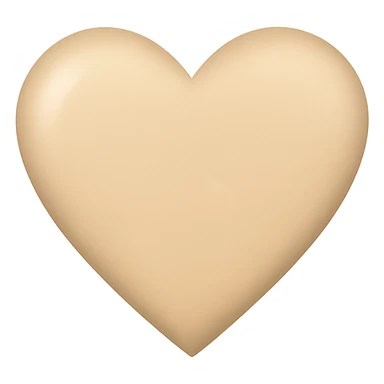 beige heart classic emoji style sticker