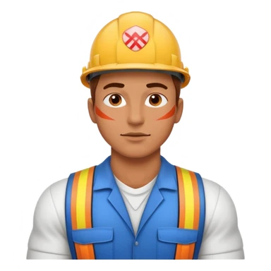Hot engineer with kiss marks and muscles sticker