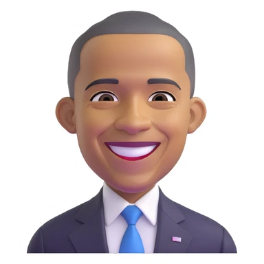 Barack Obama smiling sticker