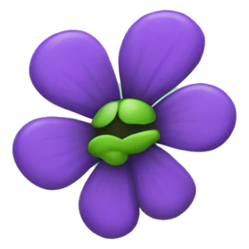 purple flower on green vide sticker