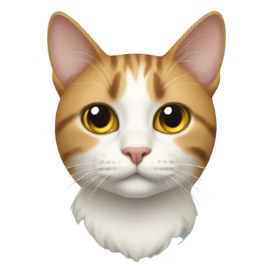 Cat with human face sticker