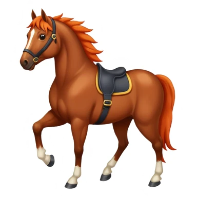 Bay horse with blaze sticker