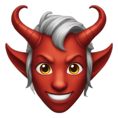 red tiefling face sticker