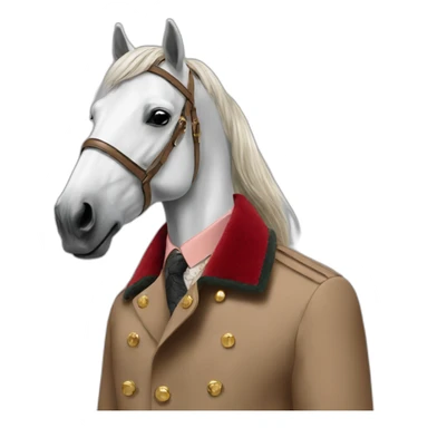 The horse in the Gucci coat sticker