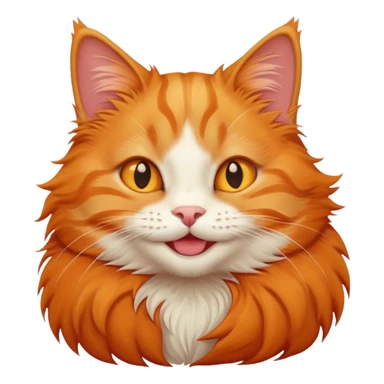 smiling ginger cat with orange fur sticker