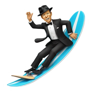 frank Sinatra surfing sticker
