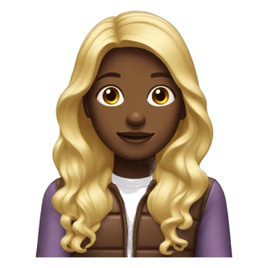 a chocolate bar with long blonde hair sticker