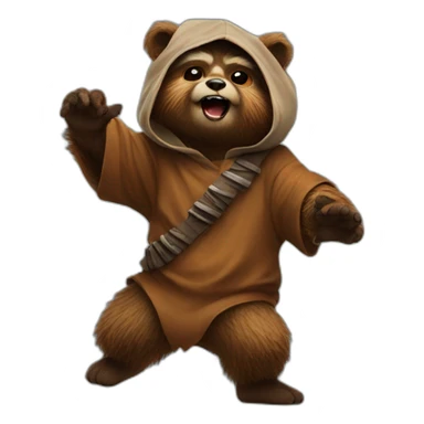 Ewok dancing sticker