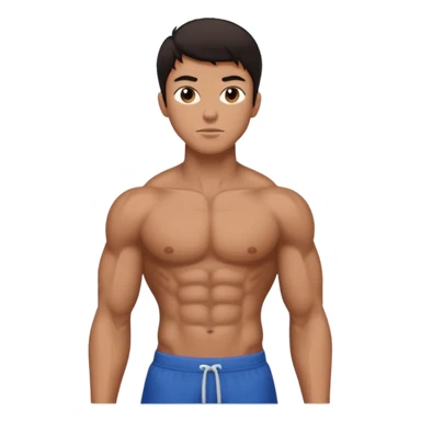 Tall teen with muscles and abbs with dark hair sticker