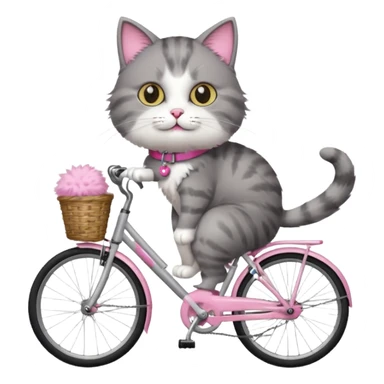 Un chat à vélo sticker