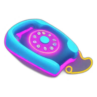 neon desing call phone sticker