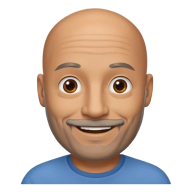 Bald brown man with grey beard sticker