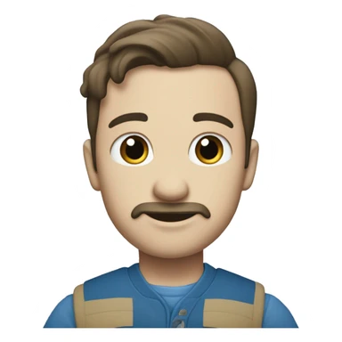 Punto de color azul cielo con un chulito blanco en el centro sticker