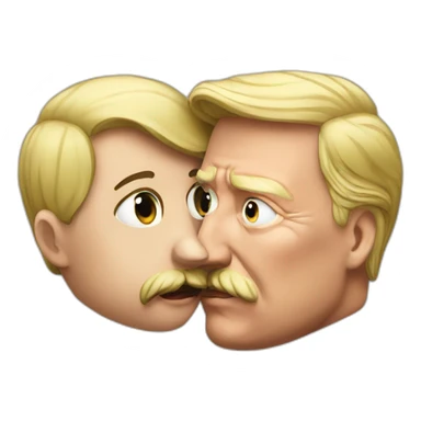 Trump kiss hitler sticker