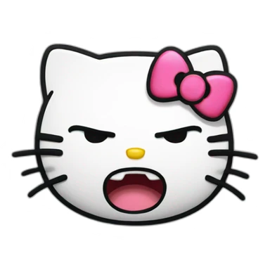 hello kitty angry sticker