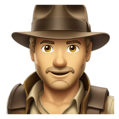 indiana jones en barco sticker