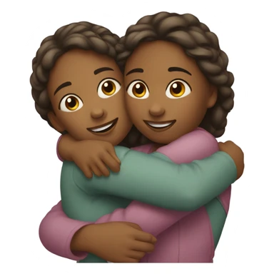 Sister hug sticker