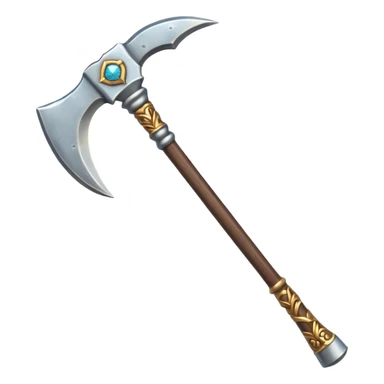 fantasy steel pickaxe with decorated handle sticker