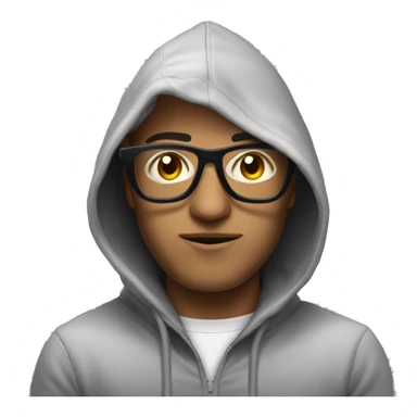 hacker with the hoddie on and glasses  sticker