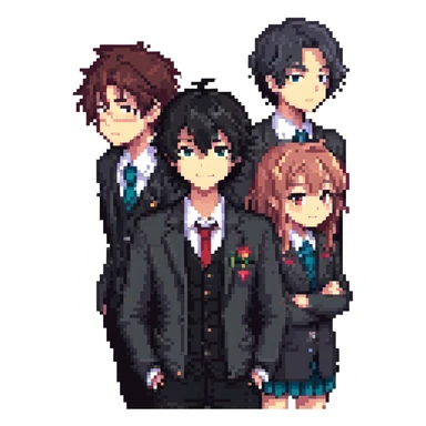 emoji combining Hiro, Miyamura, and Kanata Asai sticker