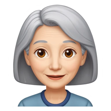 Older woman with gray hair sticker