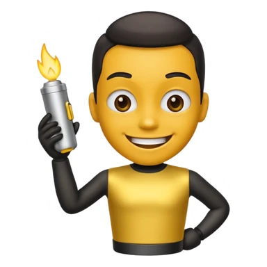 lighter as a cartoon character emoji sticker