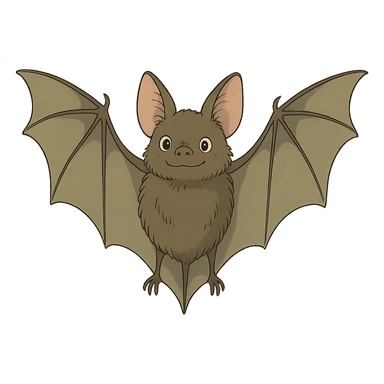 ghibli style bat sticker