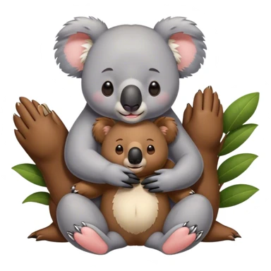 Koala gives bear a massage sticker