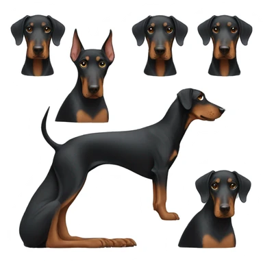 Dog doberman wearing hoodie sticker