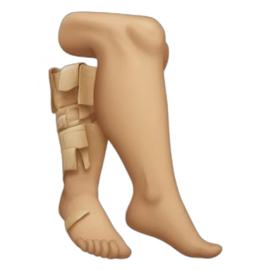 abs with a broken foot and a cast sticker