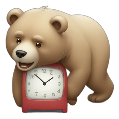bear getting late sticker