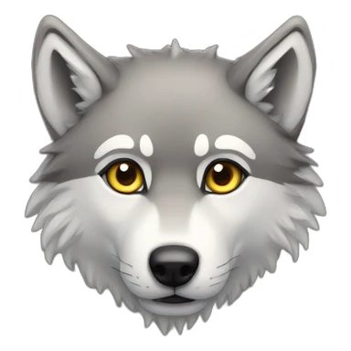 Mond wolf sticker