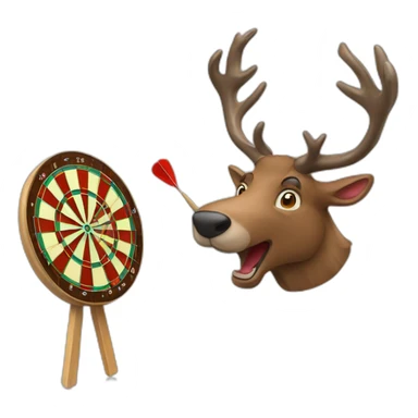Stag playing darts sticker