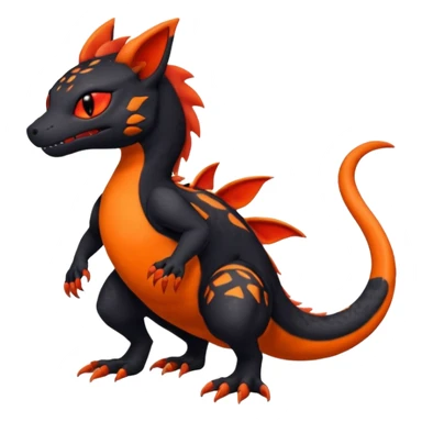 Magmatic furry Salandit-Noibat-Litten-Hybrid (Full body) sticker