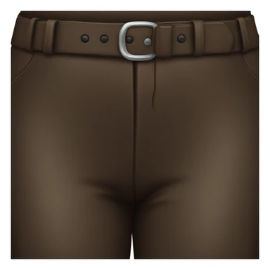 Dark brown High waisted leather pants sticker