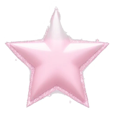 pale pink star sparkle sticker