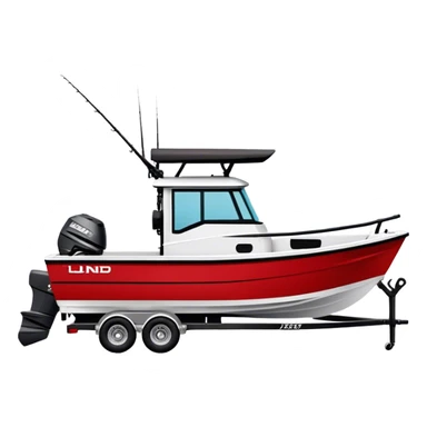 Fishing Boat - Lund 1775 Crossover XS (Model Year: 2022) (Iconic colour: Red with black trim) sticker