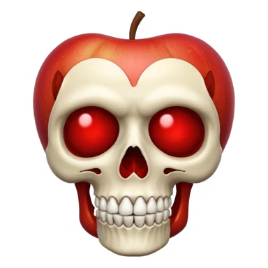 Create a skull face apple emoji sticker