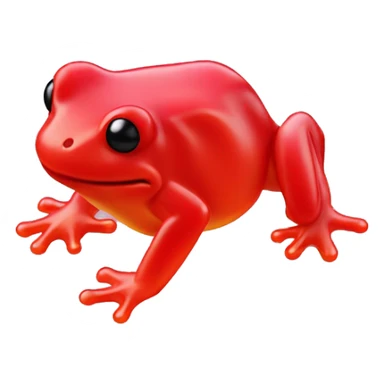 One Red frog shaped gummy sticker
