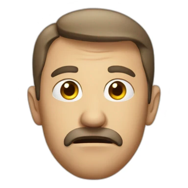 A suspicious face sticker