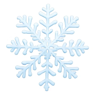 Snowflake in the shape of a heart  sticker