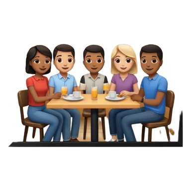 comversacion dentro de un restauant  sticker